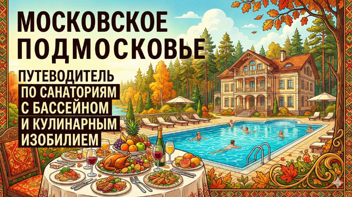Московское Подмосковье: путеводитель по санаториям с бассейном и кулинарным изобилием
