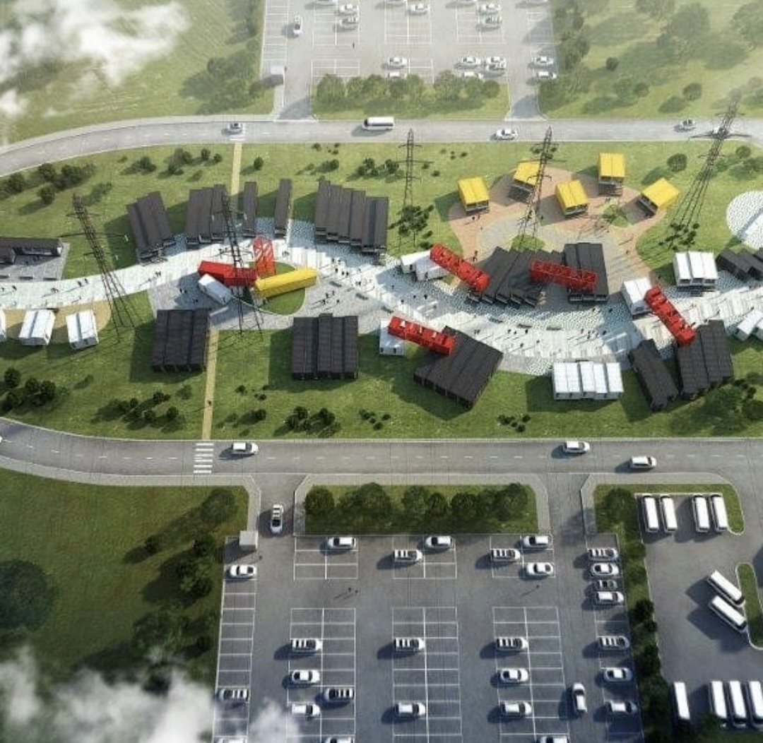 Вариант павильонов из контейнеров