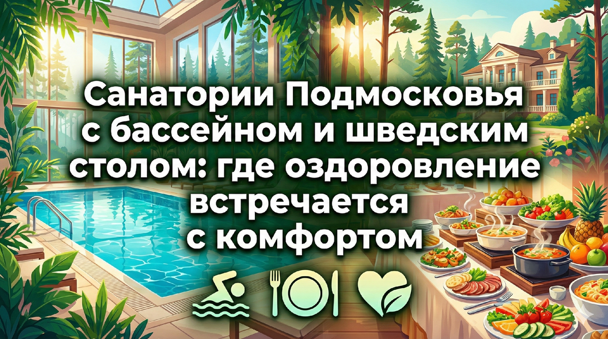 Санатории Подмосковья с бассейном и шведским столом: где оздоровление встречается с комфортом
