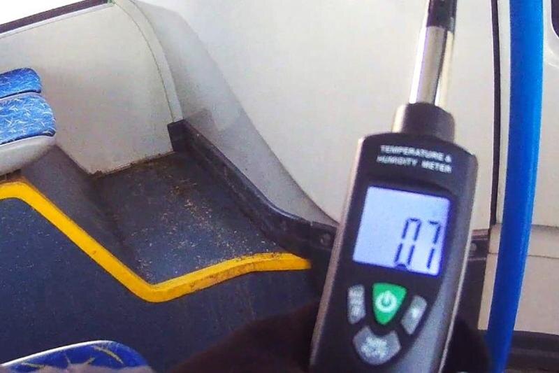    ОГКУ «Организатор перевозок Челябинской области». Измерение температуры в салоне общественного транспорта