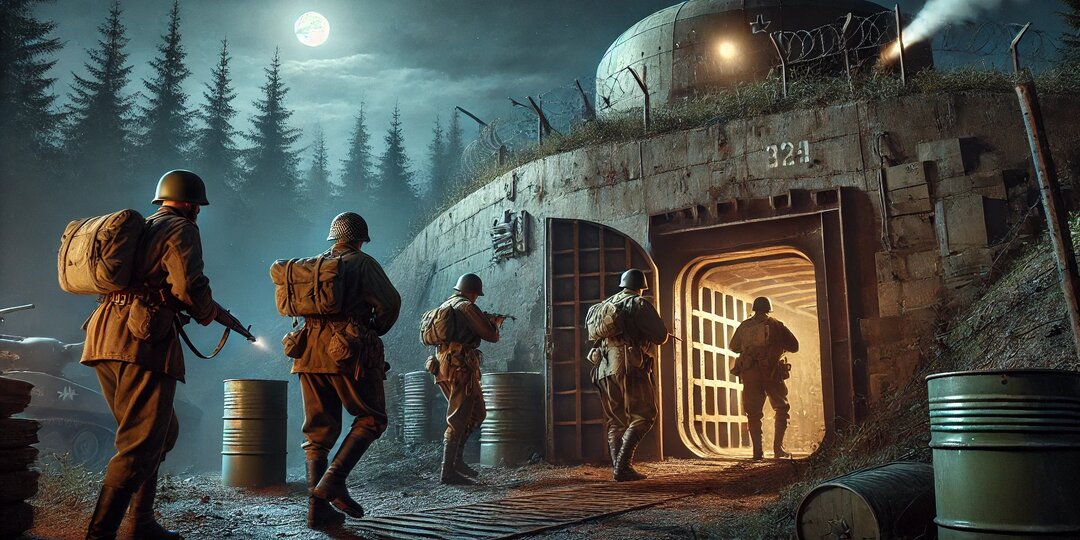 Штурм советскими солдатами секретного нацистского бункера