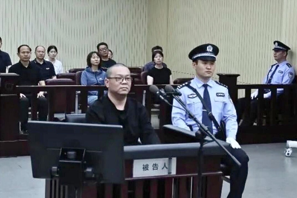    Бай Тяньхуэй во время заседания суда. / Intermediate People"s Court of Tianjin