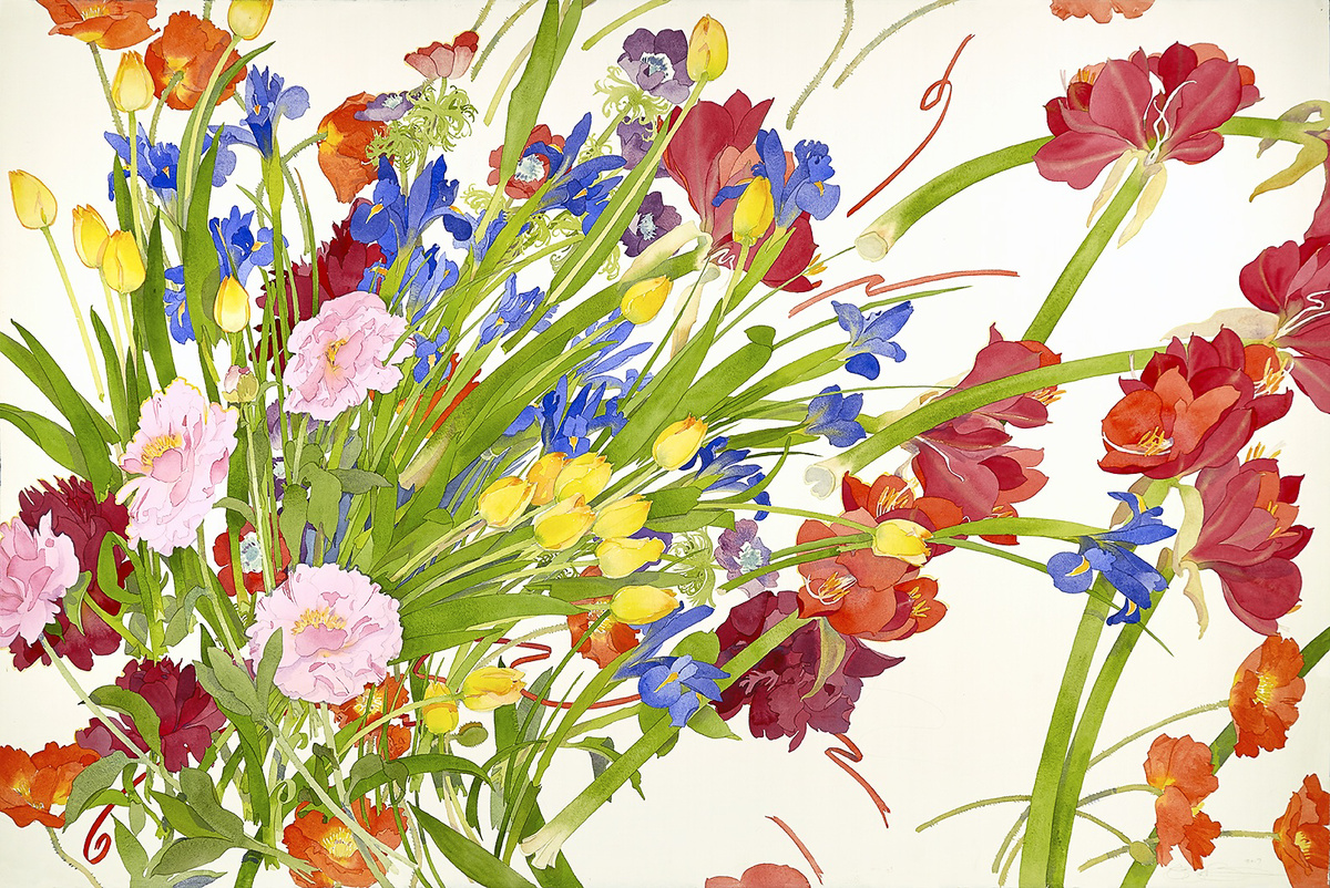 Счастливая Весна. Размер примерно 100х150 см