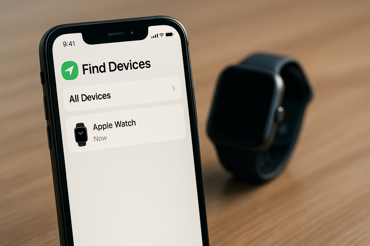    Раньше можно было лишь искать айфон через Apple Watch, а теперь еще наоборот