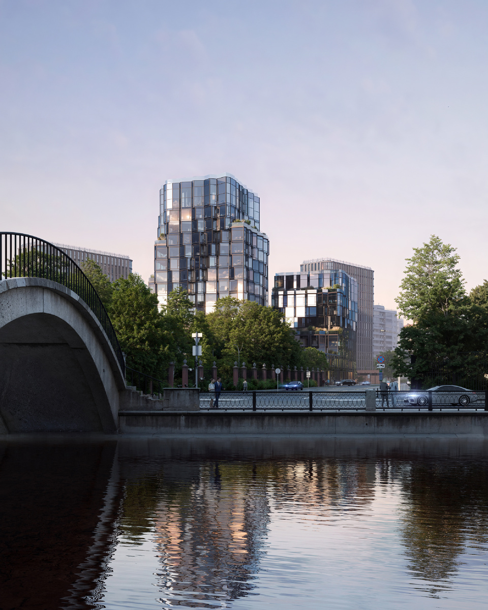 Вид на дом с Яузы 