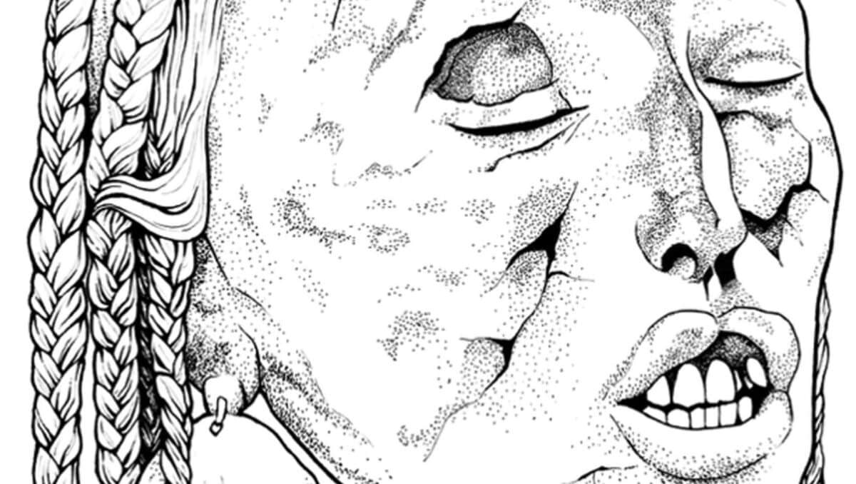    Реконструированный и обработанный рисунок трофейной головы / © Grace D. Eriksen