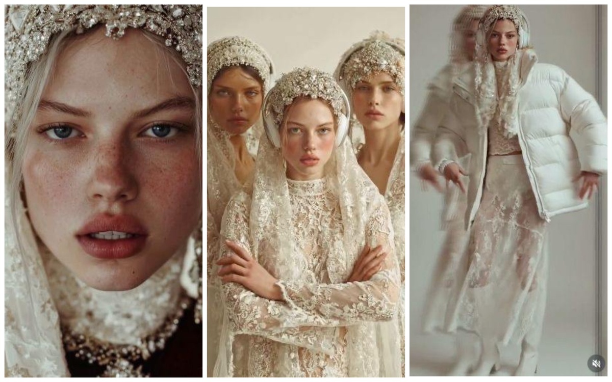    Кадр из ИИ-клипа «Расскажи, Снегурочка, где была?», автор клипа Саша Комович