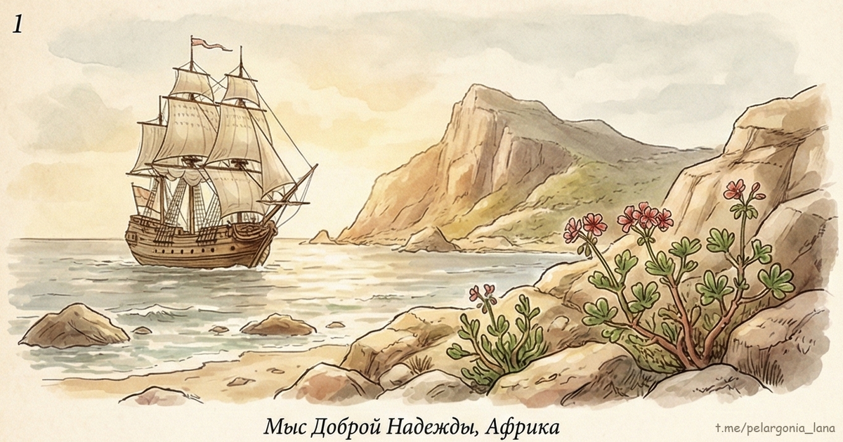 Мыс Доброй Надежды, XVII век. Именно здесь, на ветреных скалах, моряки впервые заметили «цветок, который не боится жажды».
