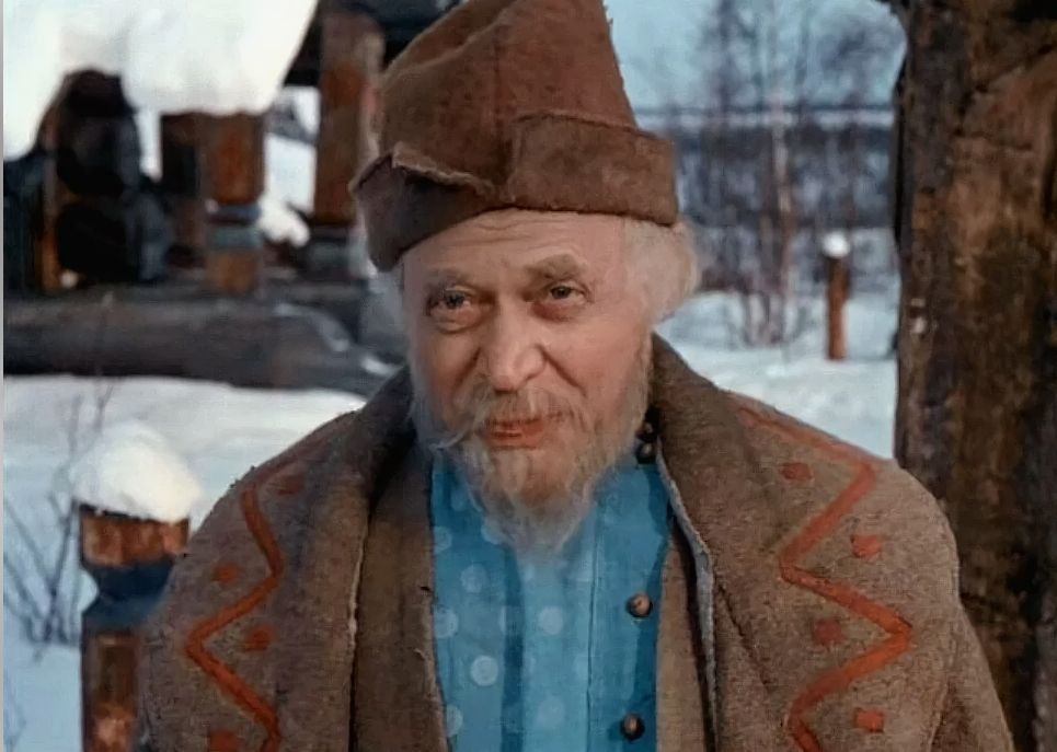 Павел Павленко в роли отца Настеньки. Фото: кадр из фильма "Морозко" (1964)