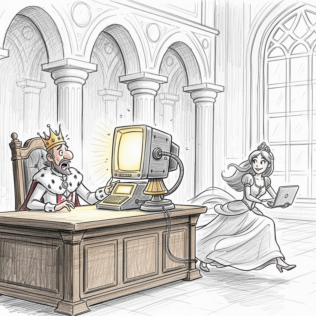 Такая, сякая, сбежала из дворца. Такая, сякая, расстроила отца