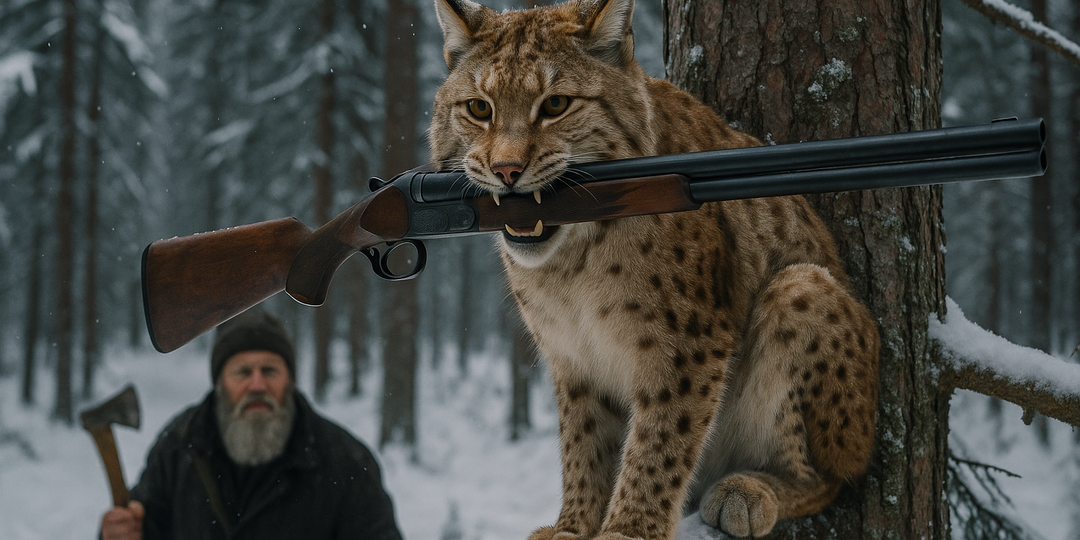Как рысь украла у егеря ТОЗ-34 и унесла его в зубах на 17-метровую сосну: самая конченая история декабря 2025 года 🐆🔫🌲❄️🔥