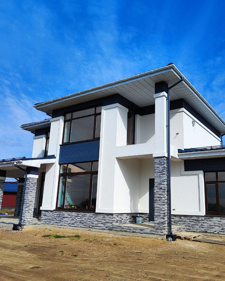 Дом из велокс, собственное фото Центр Штукатурных Фасадов