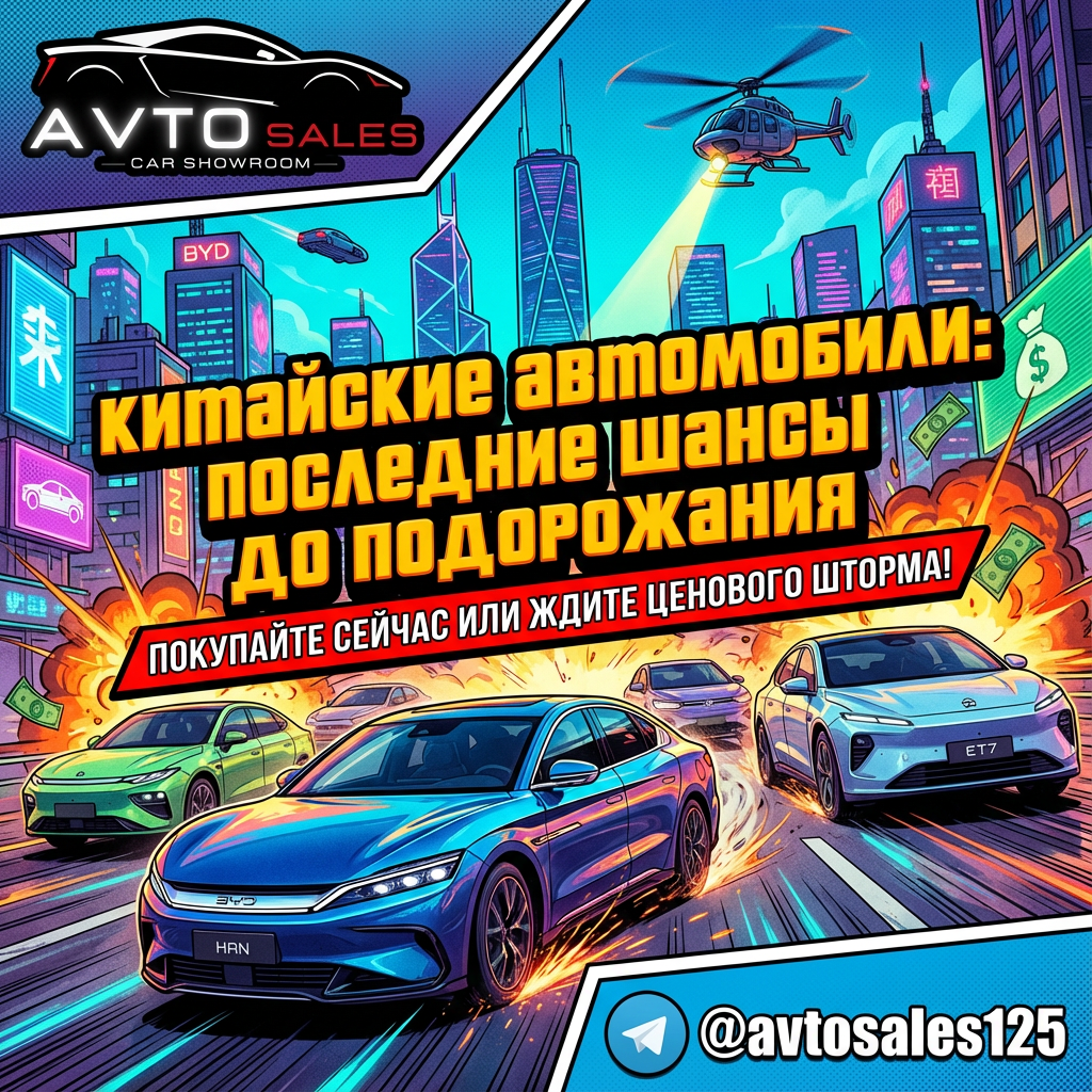    Китайские автомобили: успей купить до подорожания в январе 2026! Авто Сейлс