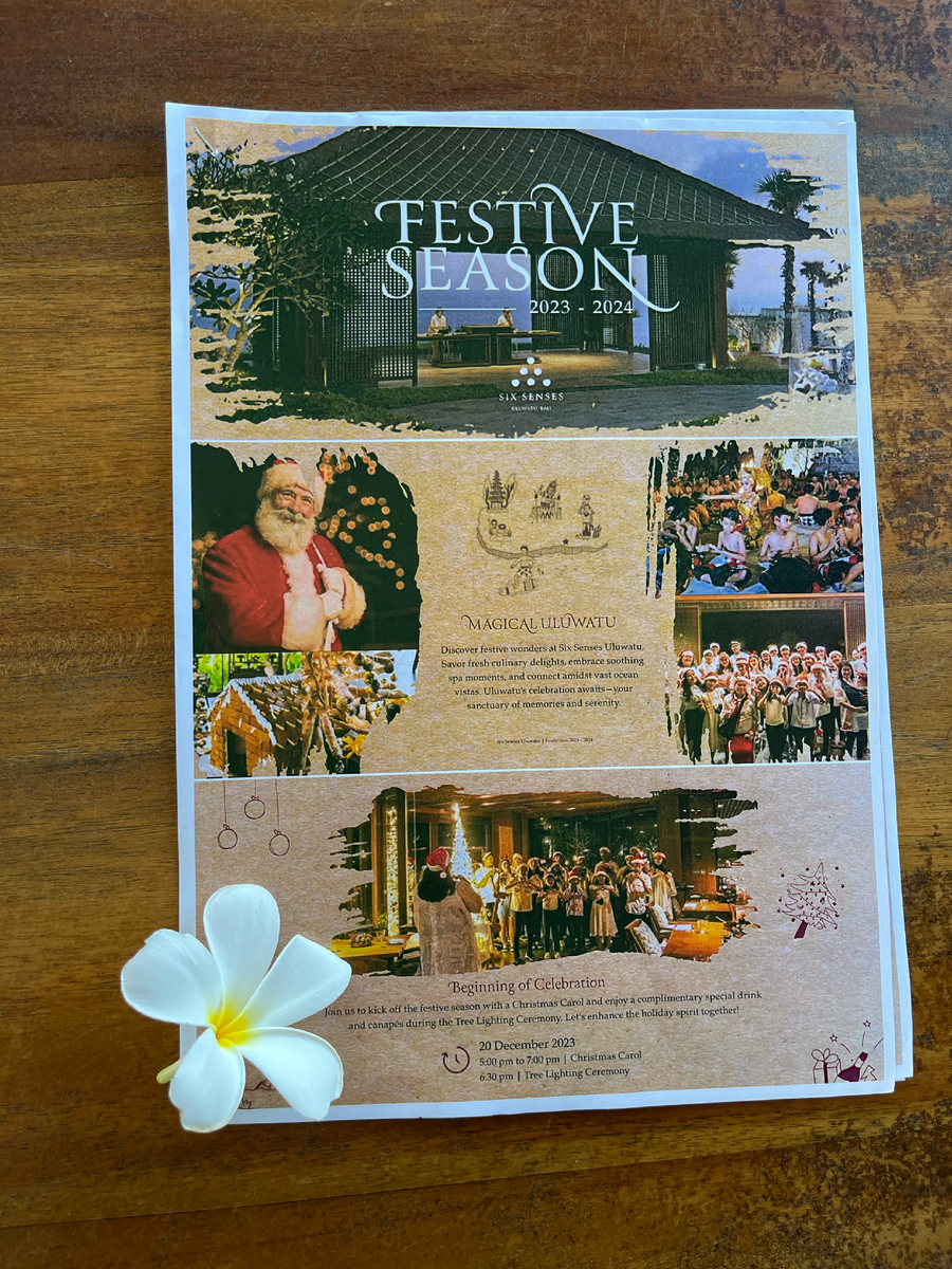 Праздничная программа в отеле "Six Senses" на острове Бали. Фото автора.