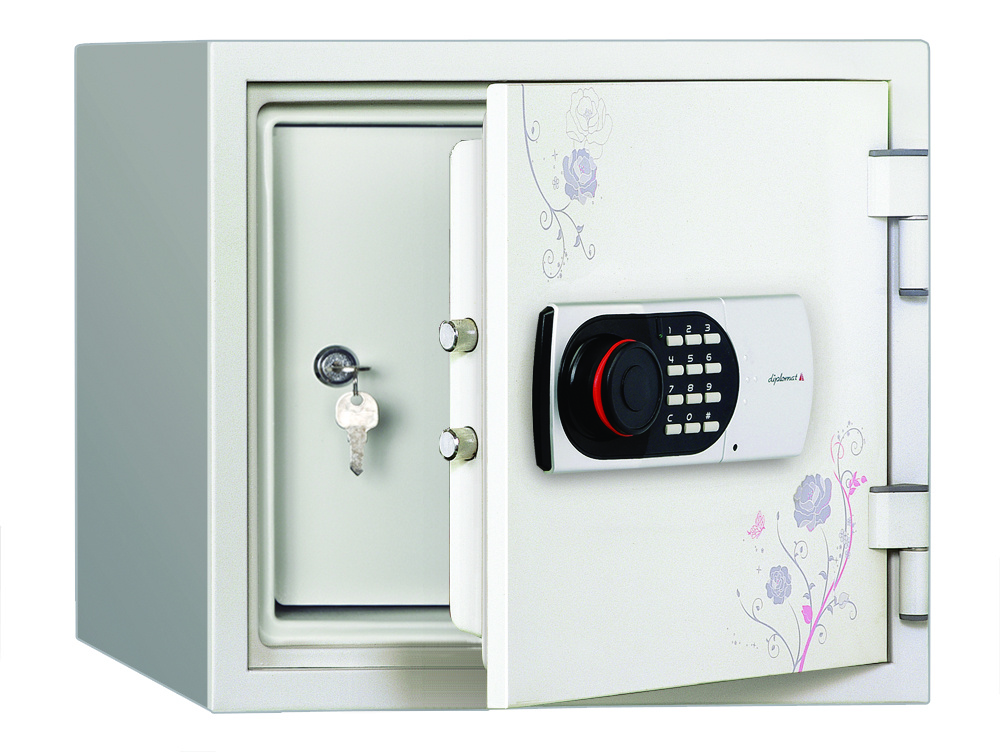 Корейский сейф для хранения медикаментов: огнестойкий сейф с дополнительной дверцей.