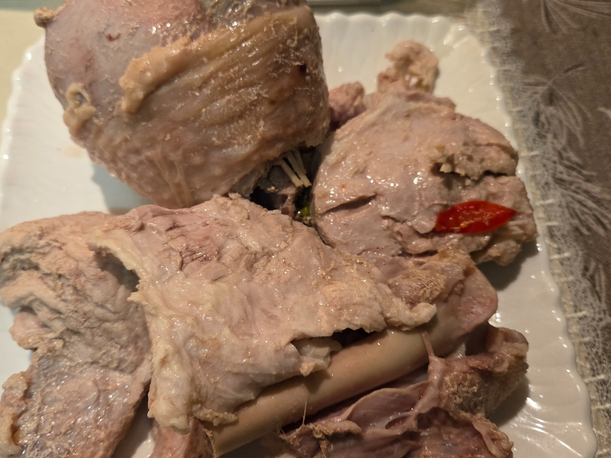 Отварные свинина и индейка. Скороварка молодец!