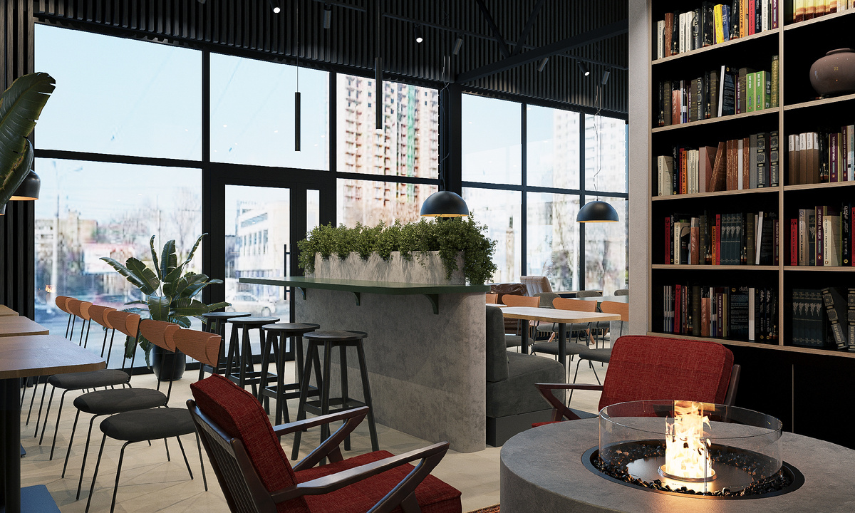 Фото кафе от  студии MORS interiors