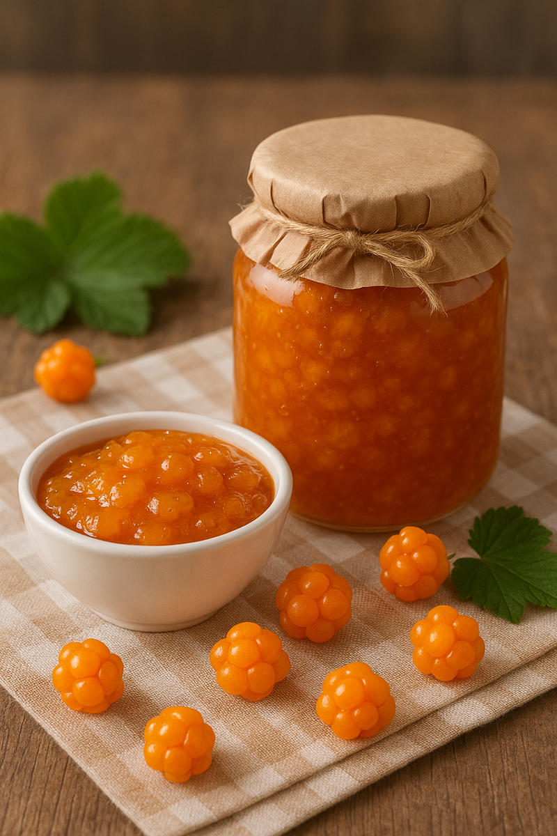 Варенье с морошкой раскрывает насыщенный вкус и аромат спелой морошки. Натуральная морошка дарит сладость, пользу и северную свежесть. Варенье с морошкой делает каждый десерт ярким и ароматным, подчёркивая богатство дикой морошки.