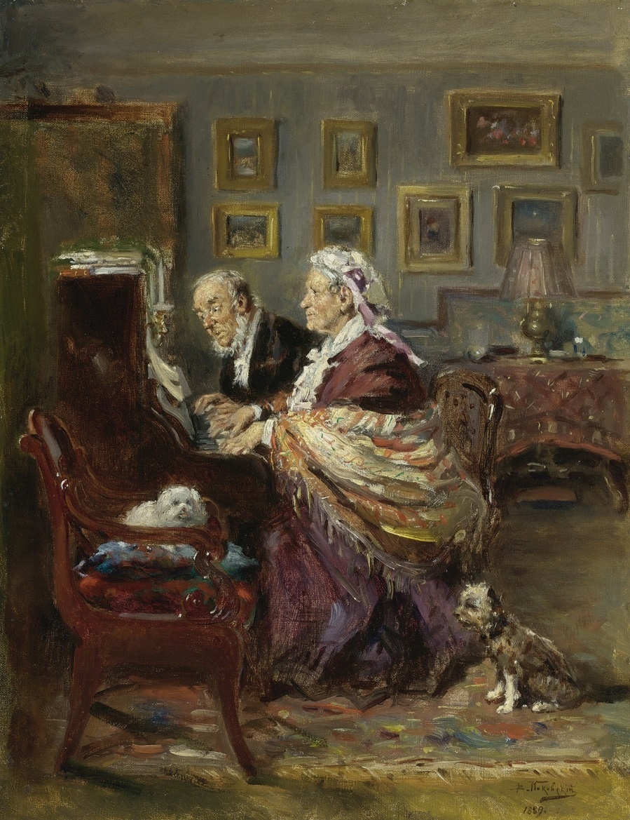Владимир Маковский «В четыре руки», 1889 год