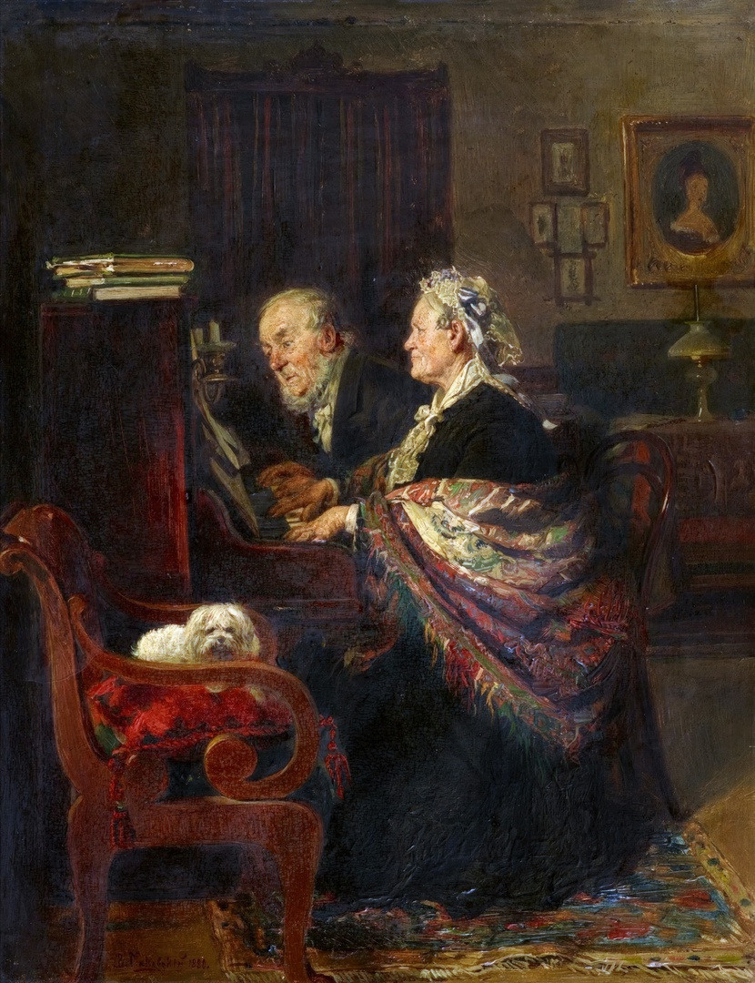 Владимир Маковский «В четыре руки»,  1880