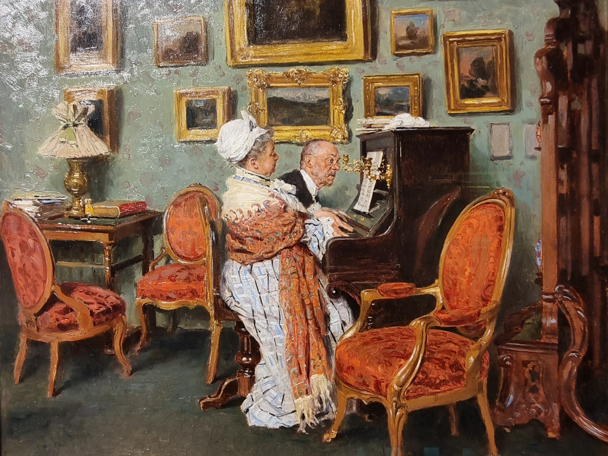 Владимир Маковский «В четыре руки», 1906