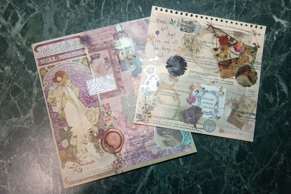 Коллажи в винтажном стиле. Источник: личный архив Алины Гумировой📷
