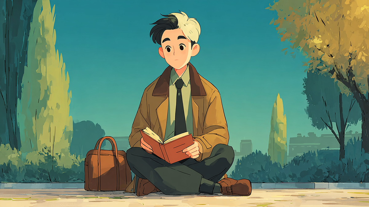 Иллюстрация по мотивам главного героя романа «Галерея на тихом холме»