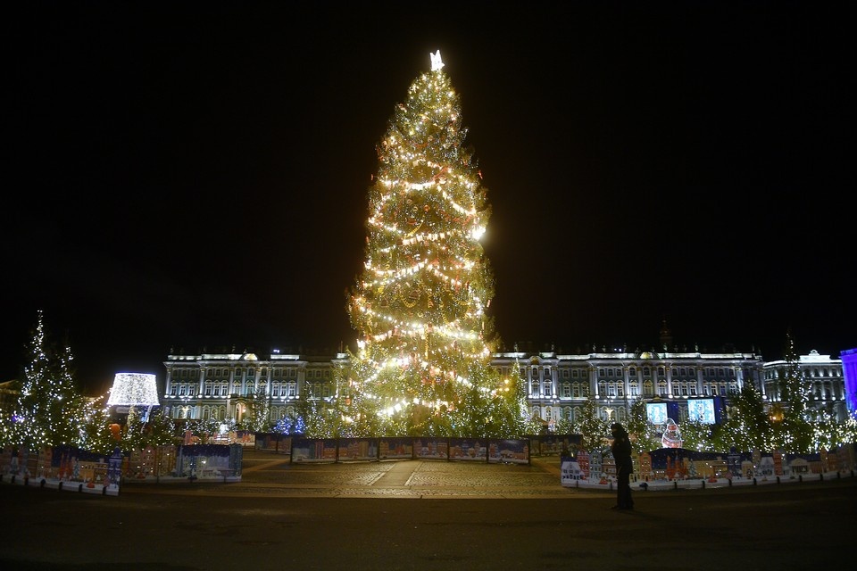    Елку аккуратно спилили, уложили на специальный трал, надежно зафиксировали и закрыли защитным тентом. Алексей БУЛАТОВ