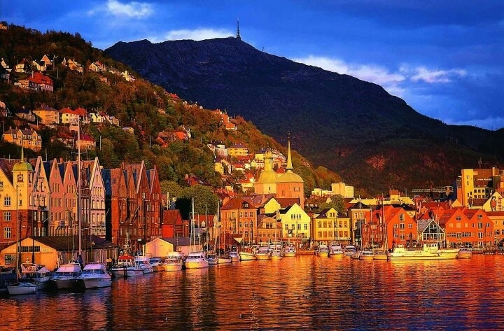 Город Берген. Вот такая норвежская красота. Иллюстрация из открытых источников