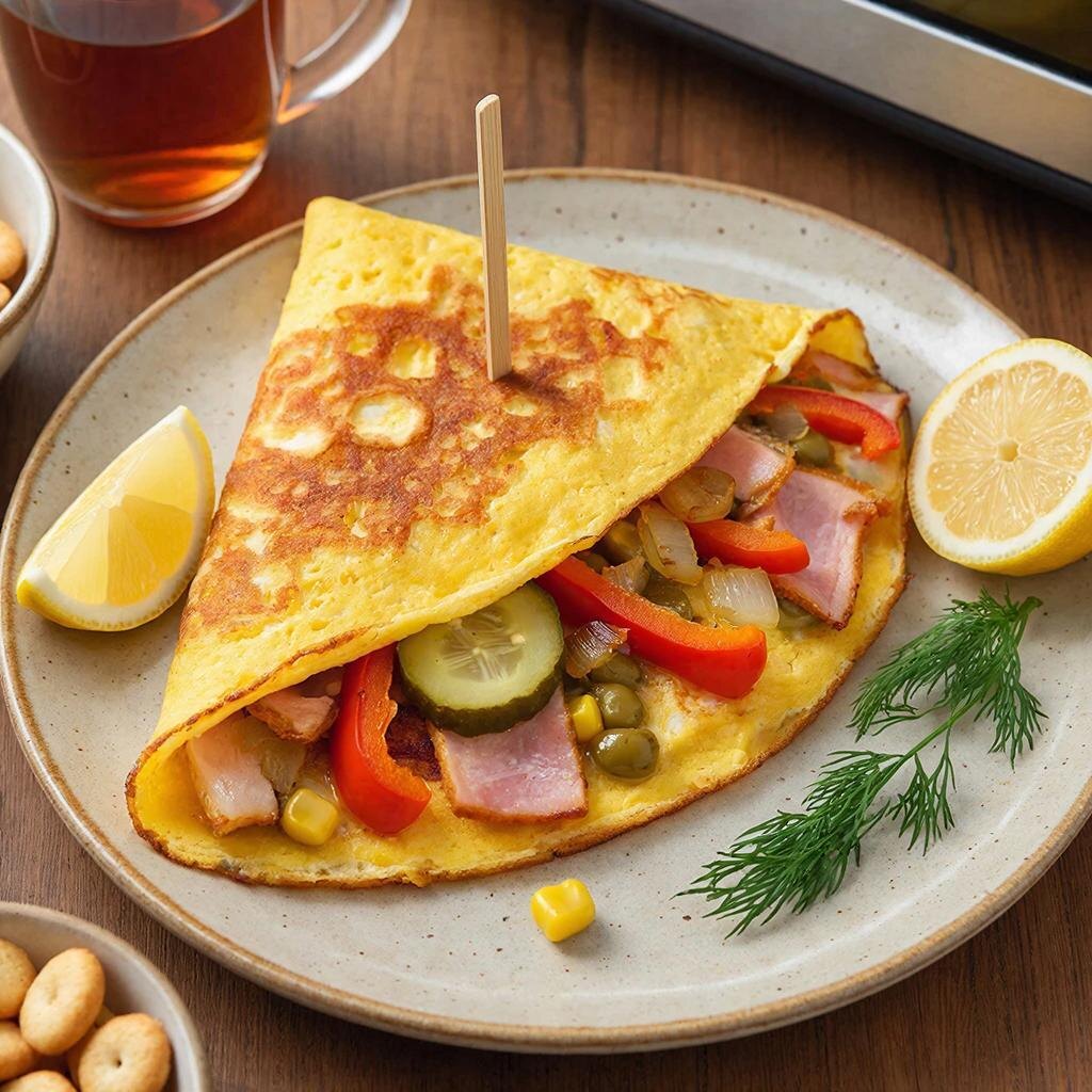 Витаминный омлет в микроволновке: Быстро, вкусно и полезно!