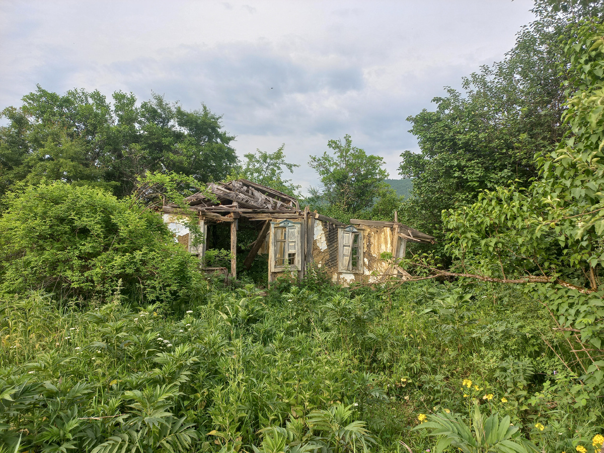 Останки домов на центральной улице села (фото автора).