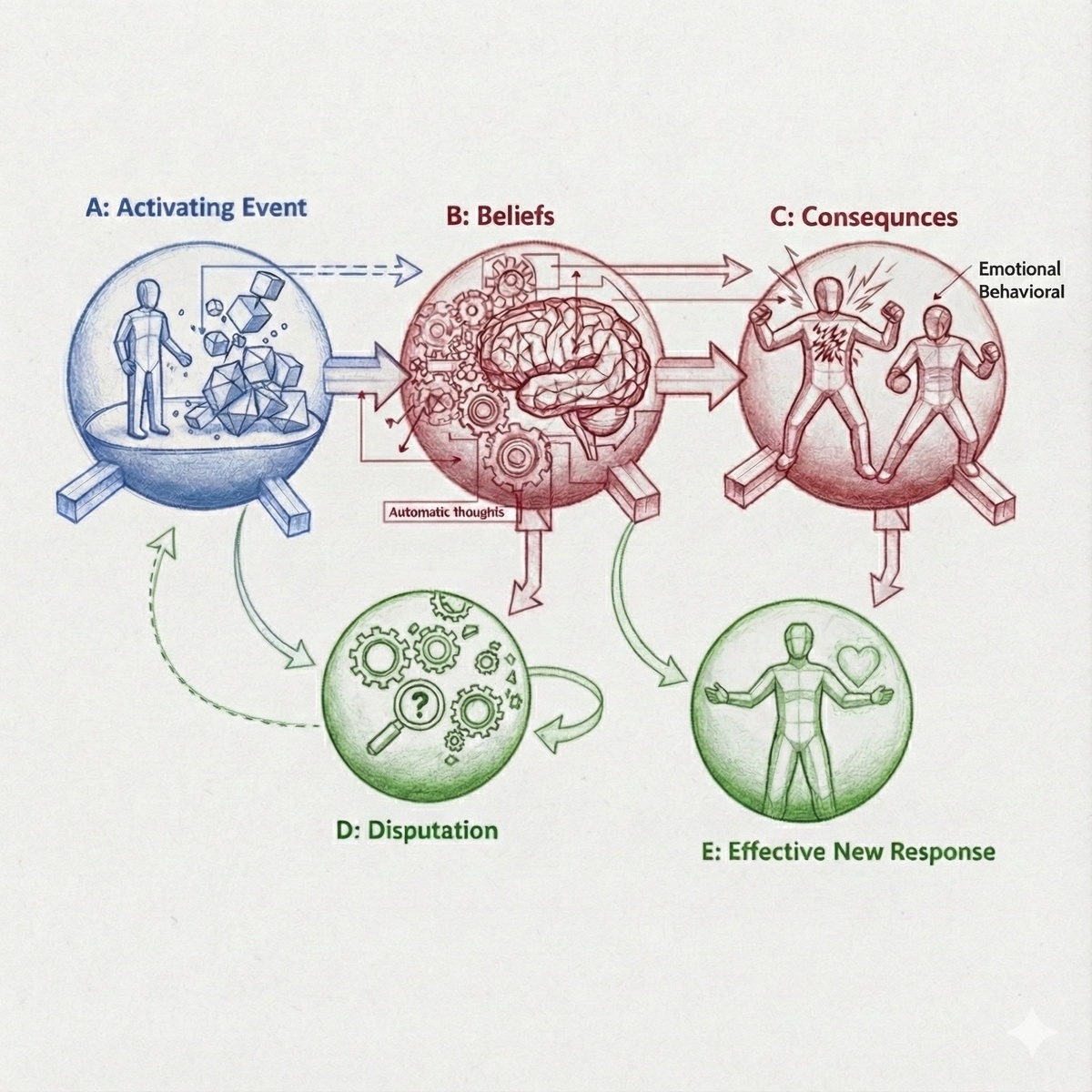 A-B-C-D-E модель РЭПТ
