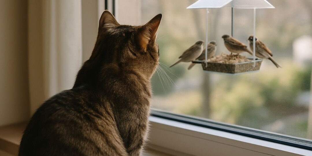 Ваш кот скучает? Вот зачем ему нужен «кошачий телевизор» за окном