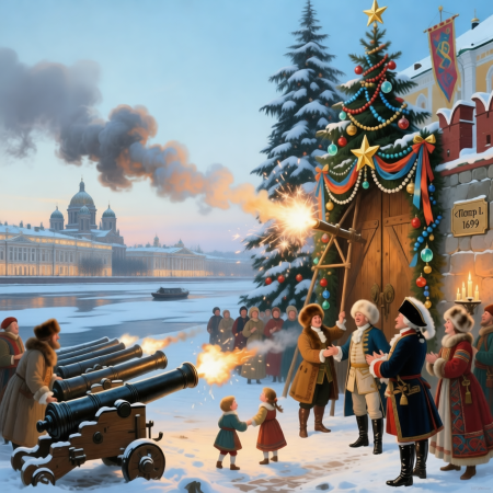 Лишь в 1699 году Пётр I велел «встречать Новый год по-новому»: