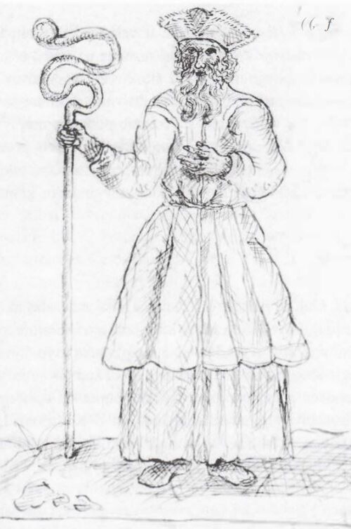 Верховный жрец Криво Кривайтис (источник: Кулаков В.И. История Пруссии до 1283 г. - М.: "Индрик", 2003). 

 