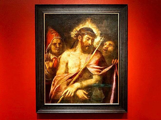 картина Тициана «Се Человек!» после реставрации в ГМИИ