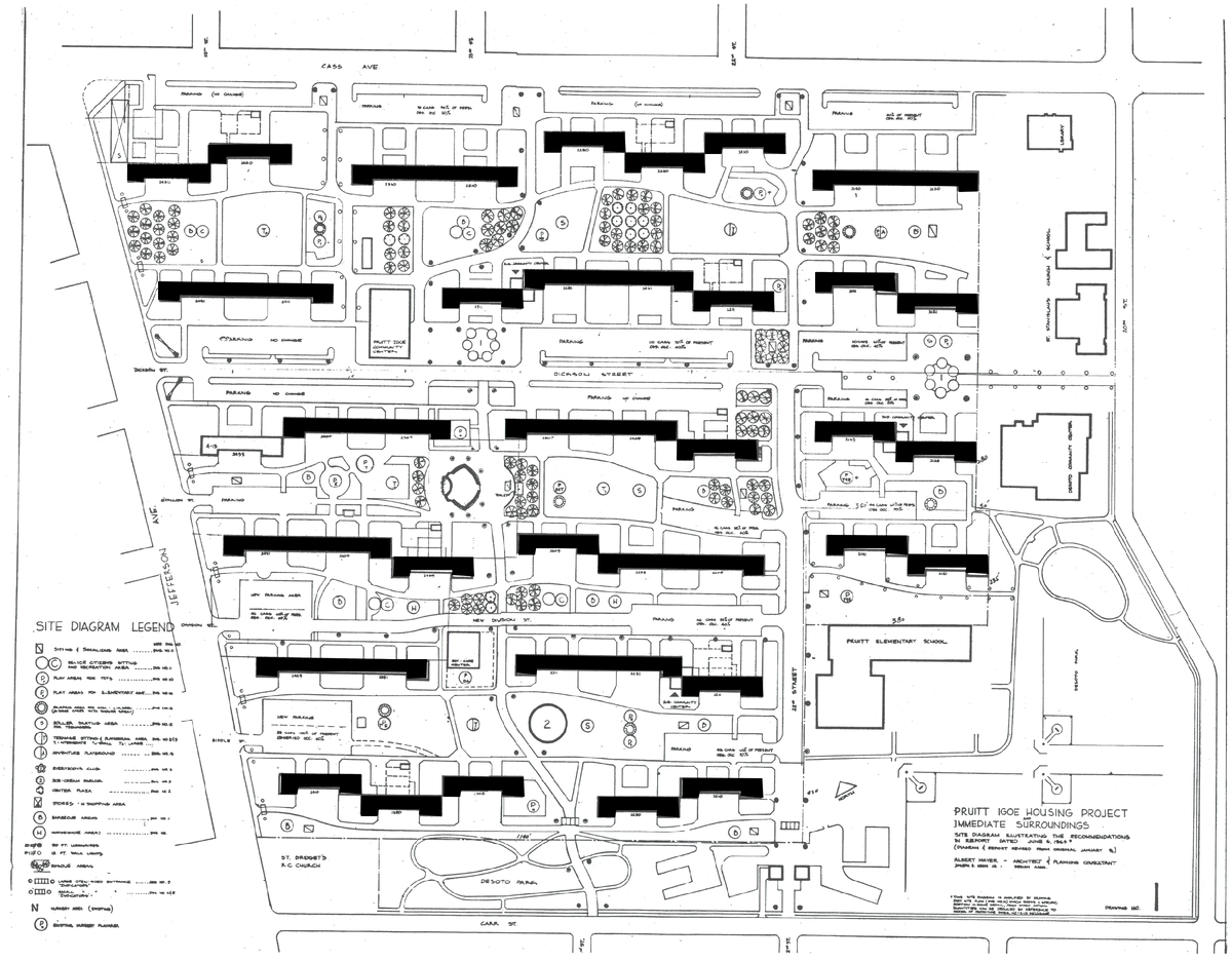 Панельный жилой комплекс «Пруитт-Игоу», Сент-Луис, США (1954)