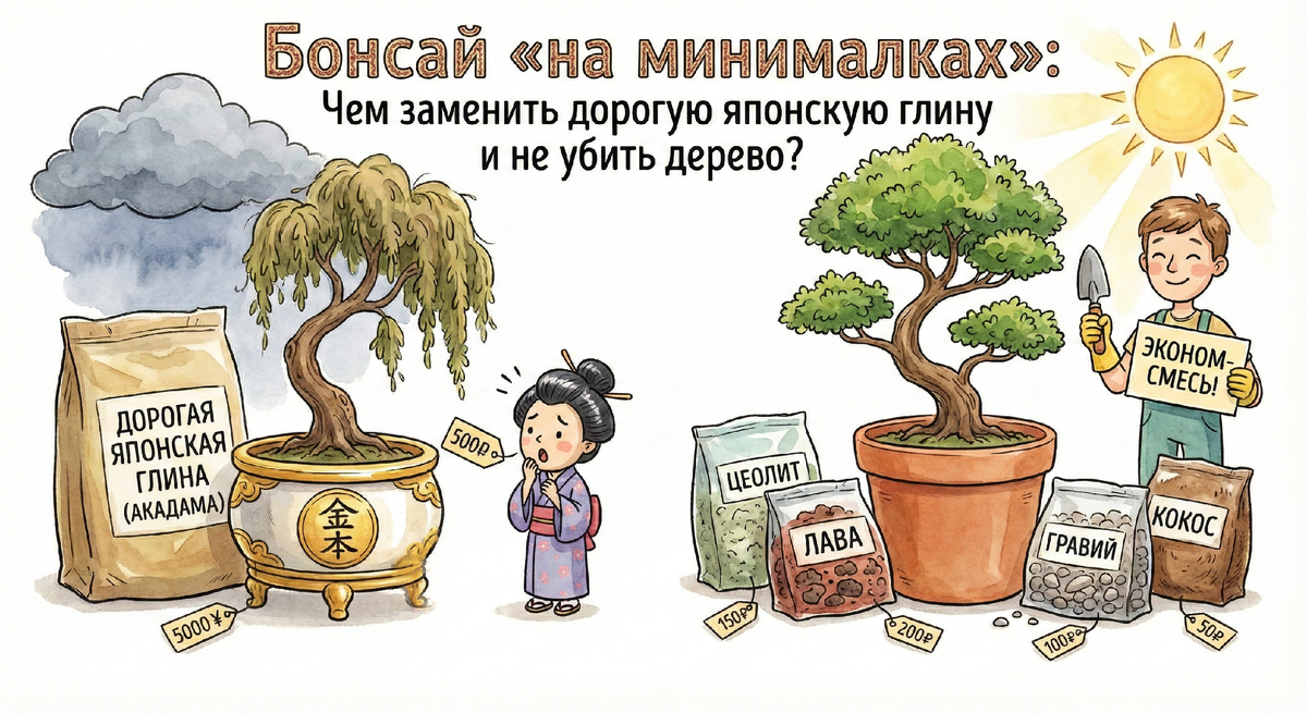 Чем заменить дорогую японскую глину и не убить дерево? 