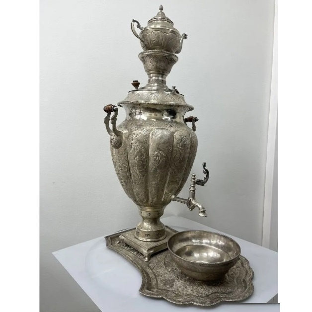 Самовар из царского серебра 84 пробы музейный