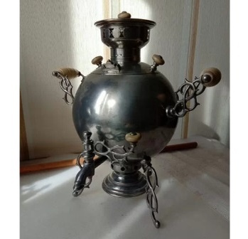 Самовар серебро проба 84. Дровяной