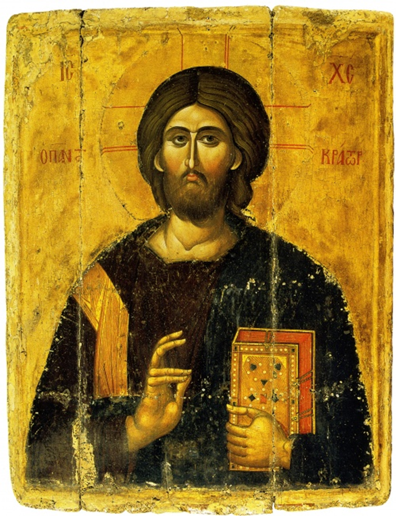 Икона Христос Пантократор, XIV века. Византия.