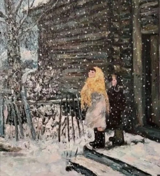А.Пластов "Первый снег", 1946.