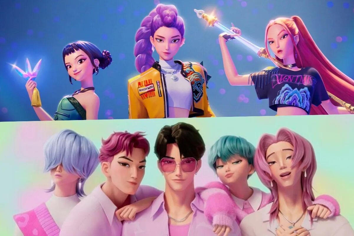 Кадры из мультфильма «Кей-поп-охотницы на демонов». Источник: Netflix