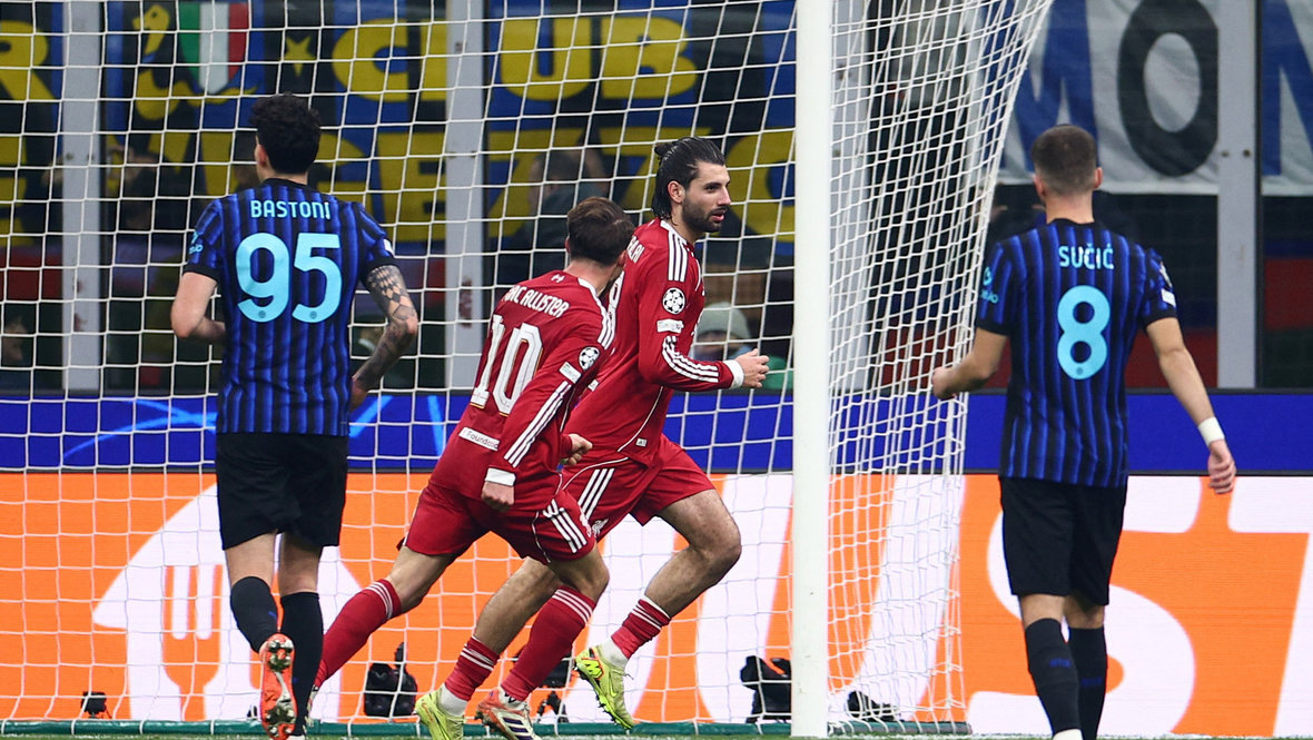    «Ливерпуль» обыграл «Интер» в Лиге чемпионов благодаря голу Доминика Собослаи с пенальти. Reuters