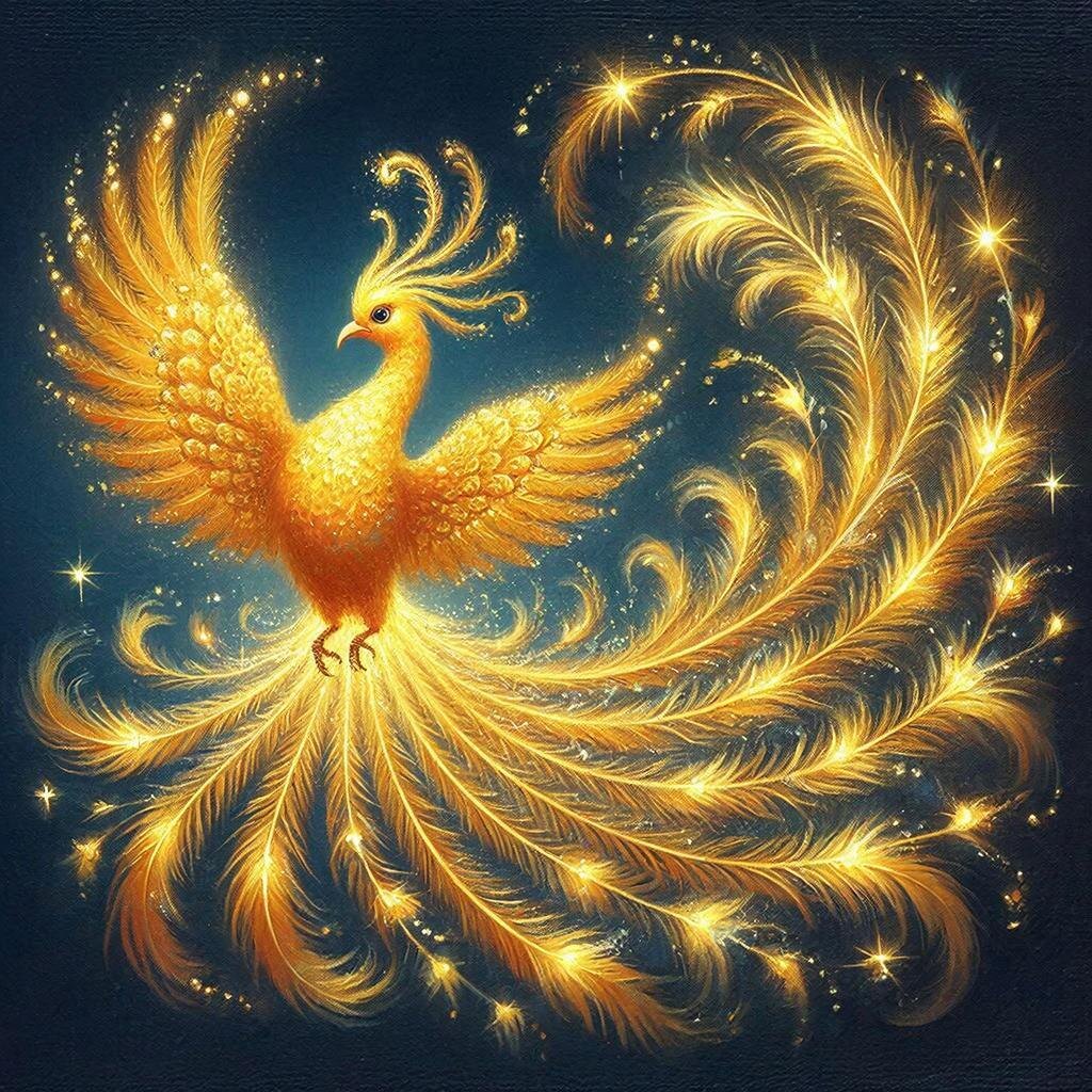 Жар-птица (сгенерирована ИИ). 