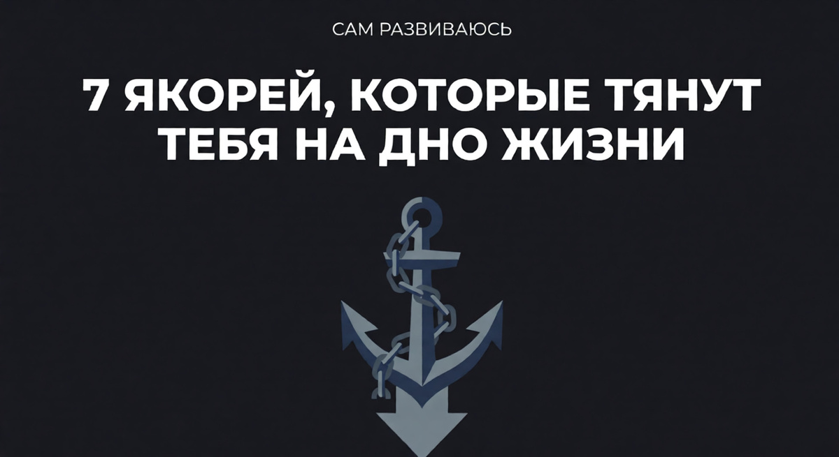 7 ЯКОРЕЙ, КОТОРЫЕ ТЯНУТ ТЕБЯ НА ДНО ЖИЗНИ