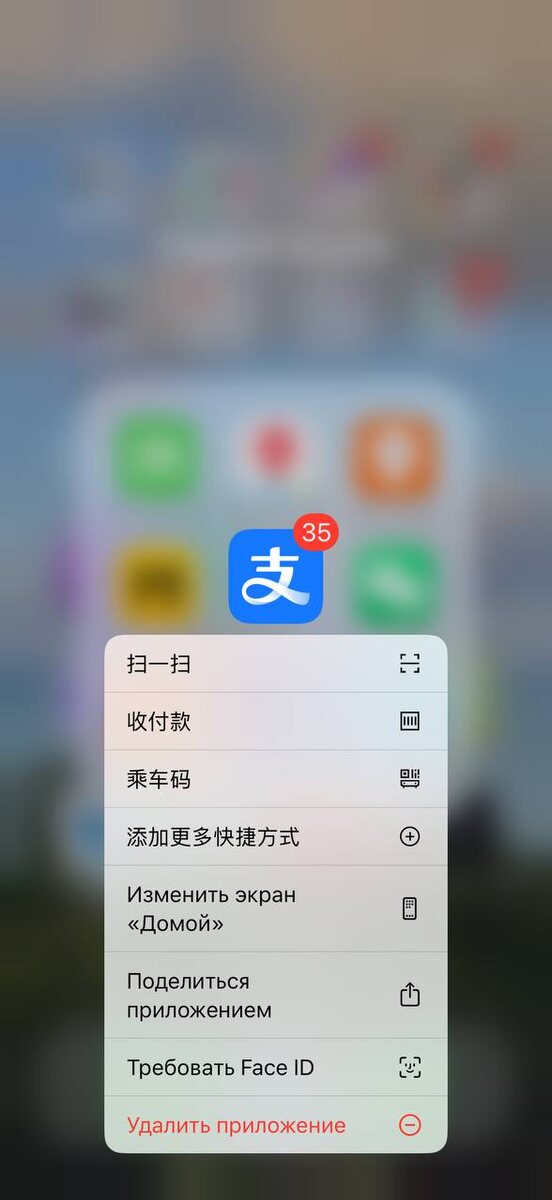 Маршрут к мини-приложению 12306 в Alipay