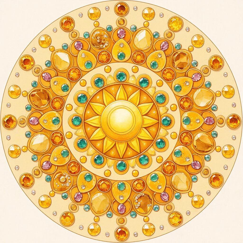 Мандала для привлечения богатства. Сгенерирована ИИ.