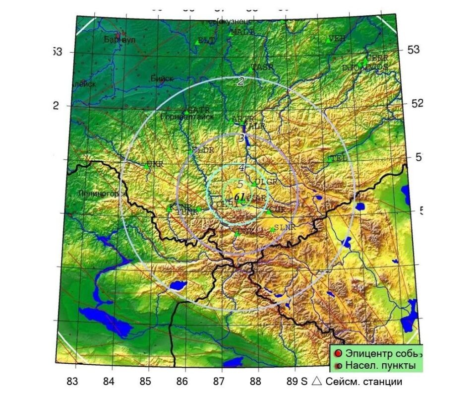    Землетрясение в Улаганском районе. Источник: ГУ МЧС России по Республике Алтай