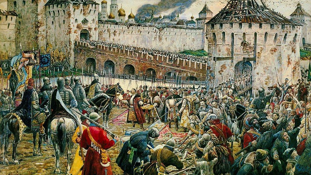 «Изгнание поляков из Кремля Пожарским». Эрнест Лисснер, 1938